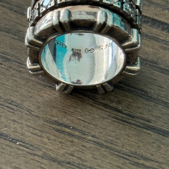 Designer S.N. 14k 925 Spinner CZ Ring
Signed Ring Sz 5.75 - Picture 3 of 4
